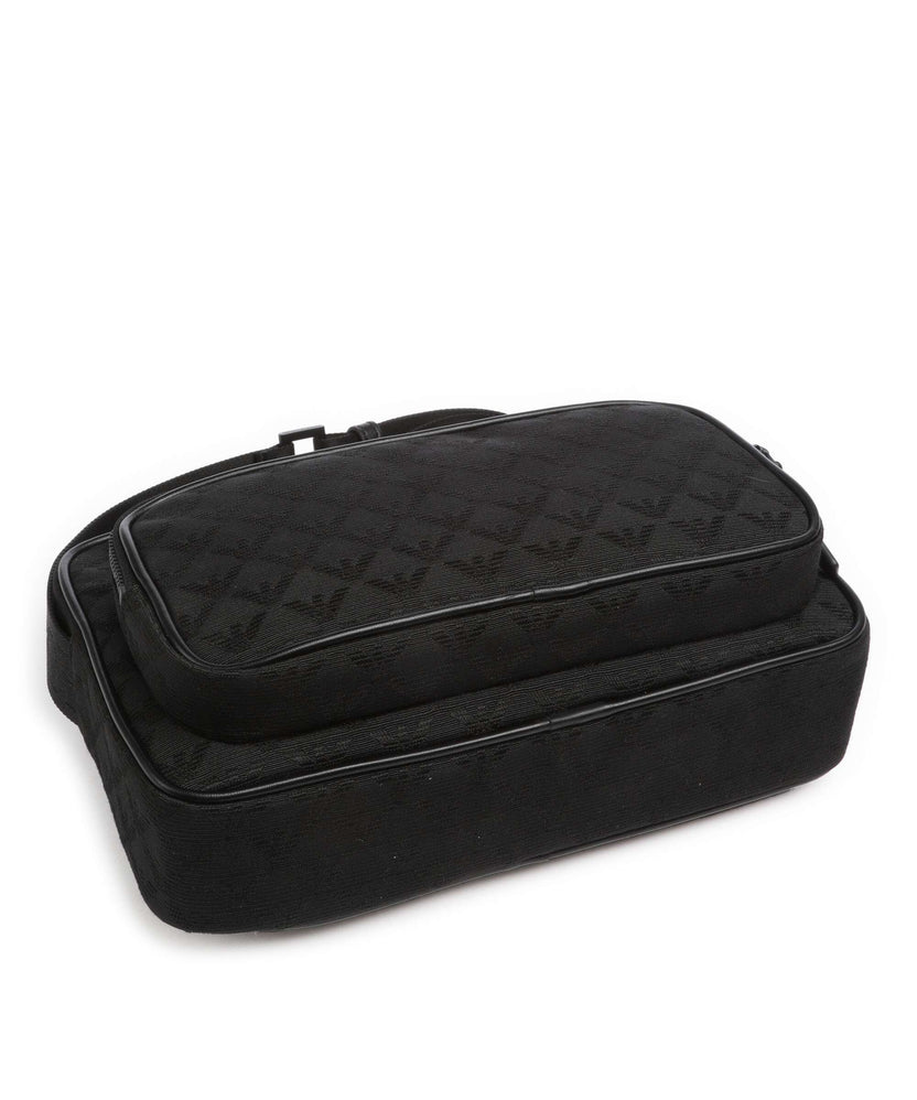 Emporio Armani Omnia Jacquard Crossbody bag black