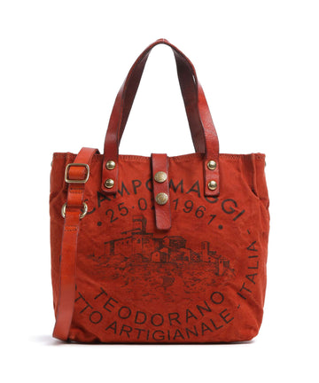 Campomaggi Borsa a mano beige/cotto/nera