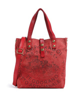 Campomaggi Handtasche beige/rosso/moro