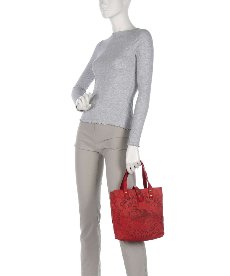 Campomaggi Handbag beige/rosso/moro