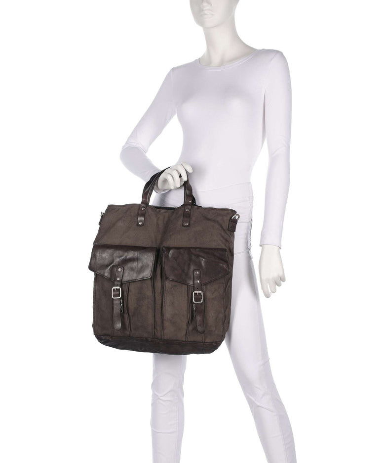 Campomaggi Backpack bag verde militare/grigio