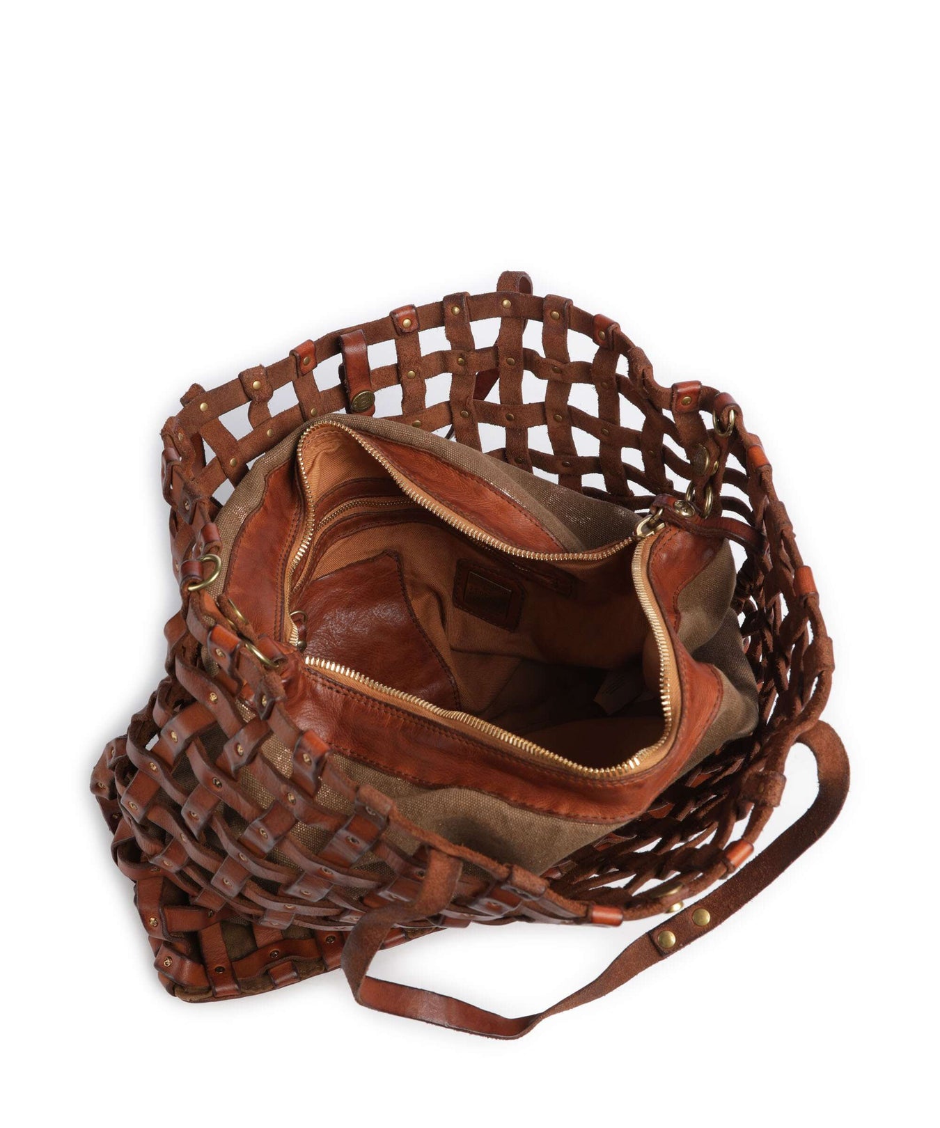 Campomaggi Tote bag cognac/bronze