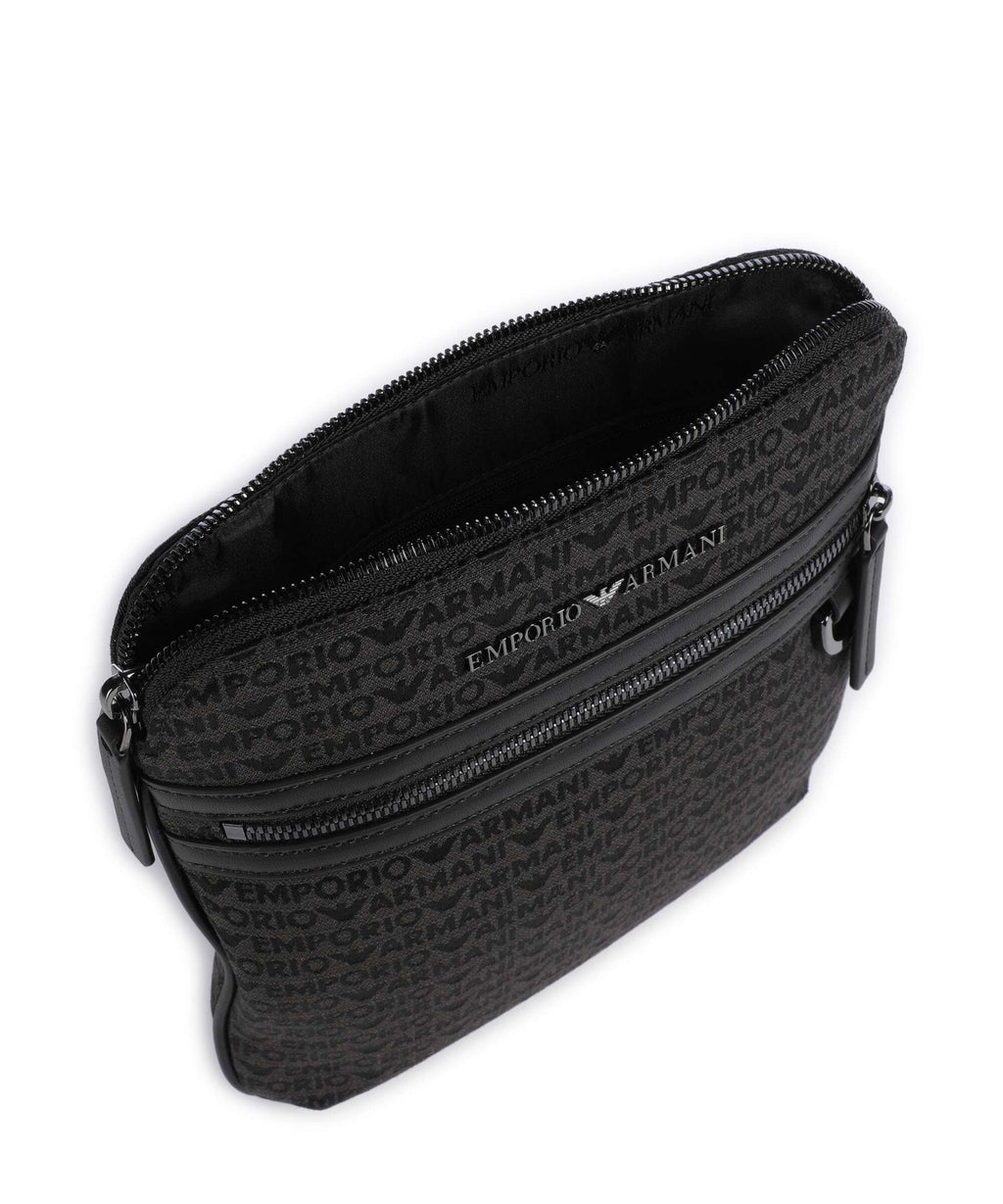 Emporio Armani Logo Jacquard Crossbody bag bristol black