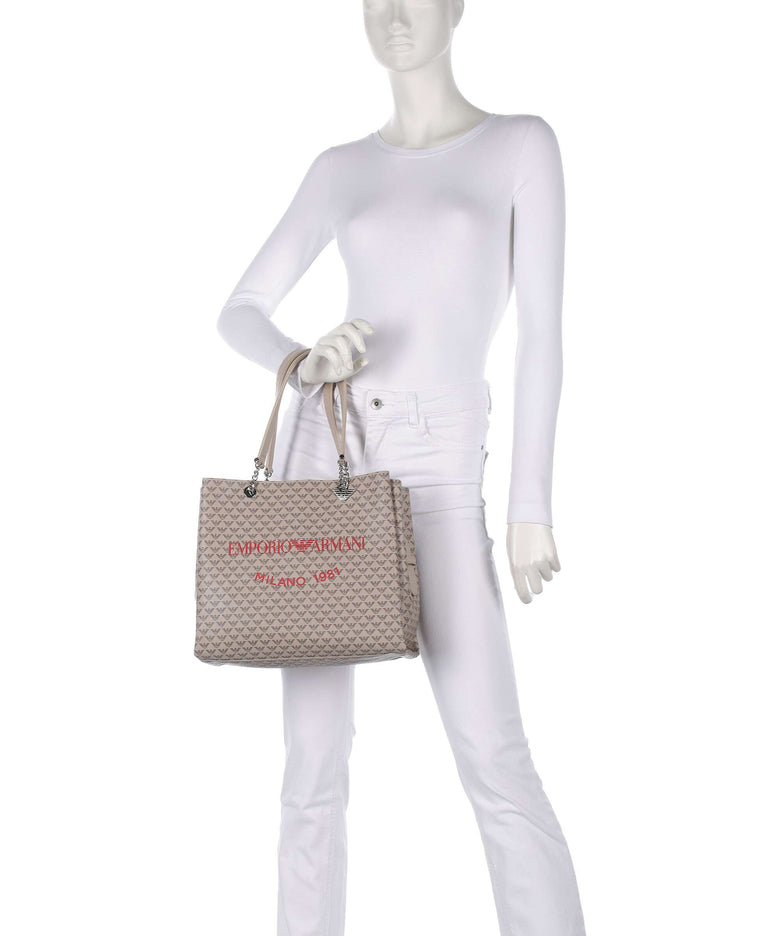 Emporio Armani Annie Tote bag ecru/moro/rosso