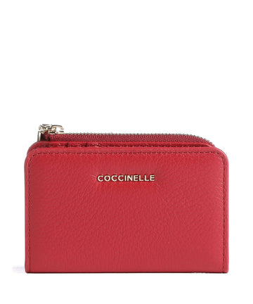 Coccinelle Metallic Soft Geldbörse ruby