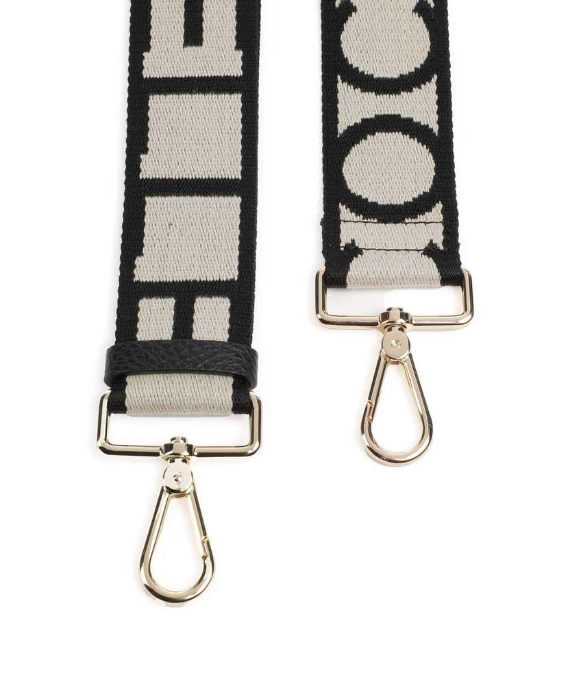 Coccinelle Nastro Signature Bag strap chalk/noir