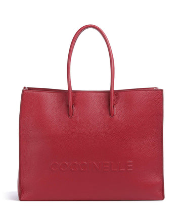 Coccinelle Myrtha Maxi Logo Shopper sangria