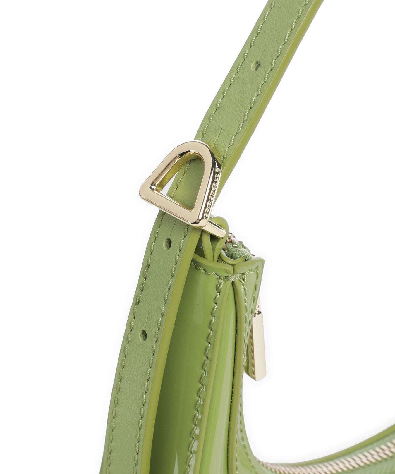 Coccinelle Whisper Patent Shoulder bag guacamole