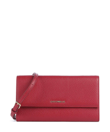 Coccinelle Metallic Soft Geldbörse sangria