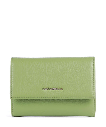 Coccinelle Metallic Soft Geldbörse guacamole