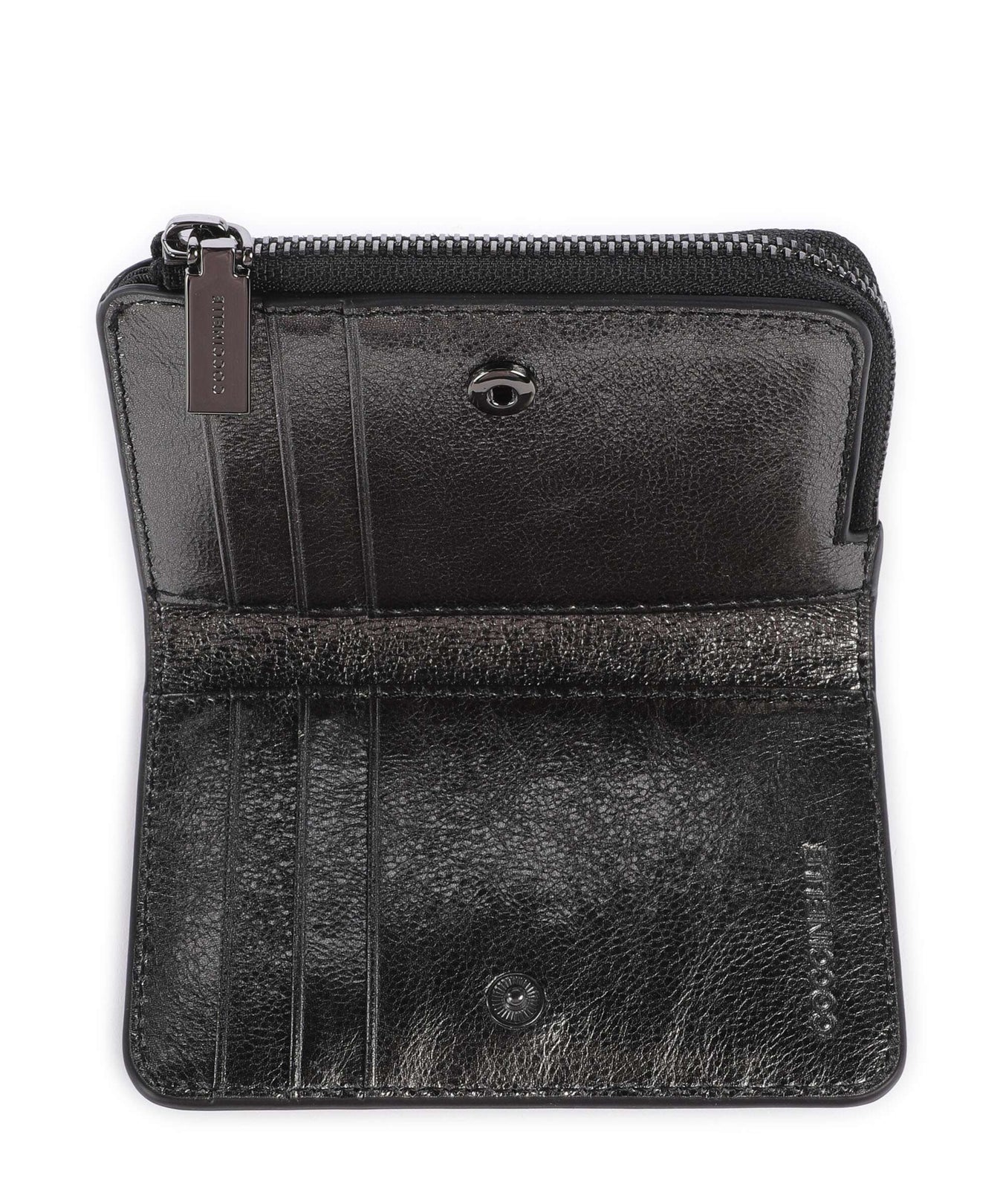 Coccinelle Metallic Smooth Metal Wallet noir