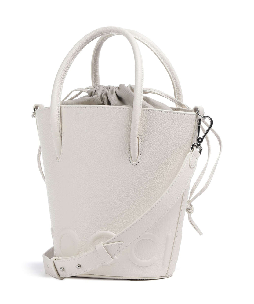 Coccinelle Myrtha Maxi Logo Bucket bag blanco