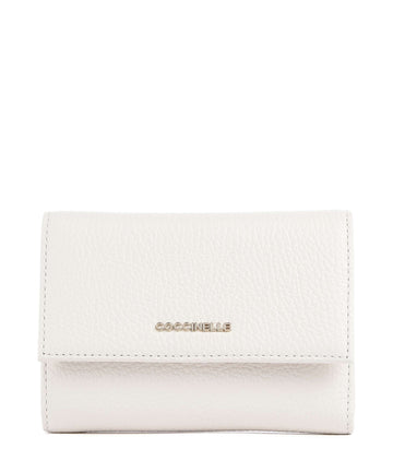 Coccinelle Metallic Soft Geldbörse blanco