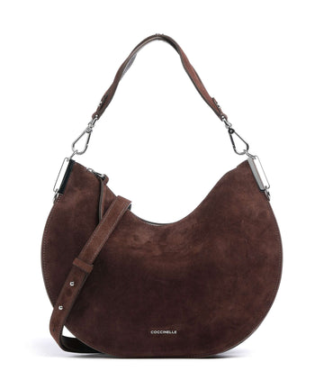 Coccinelle Sunup Suede Hobo bag brunette