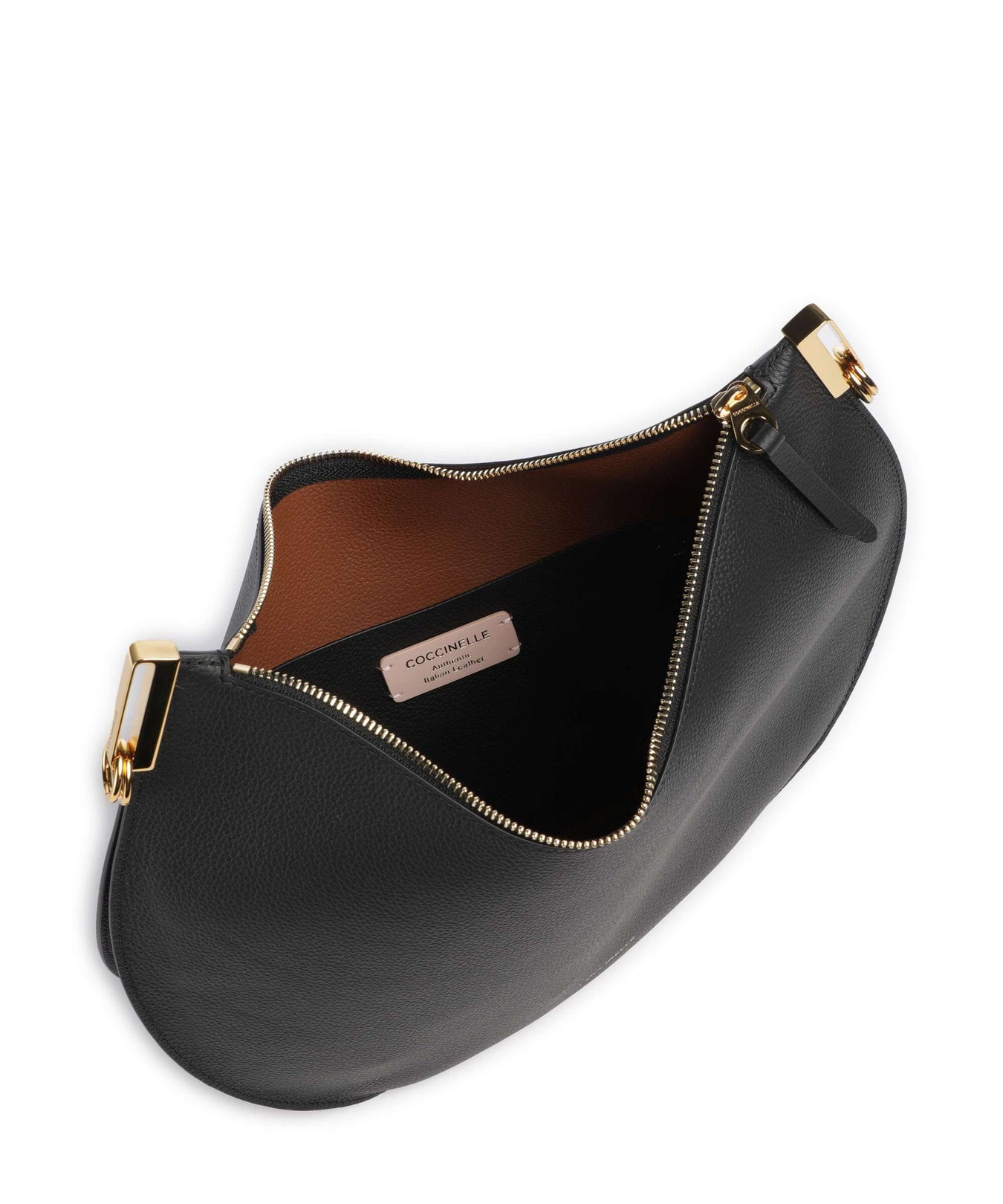 Coccinelle Sunup Hobo bag noir/cognac