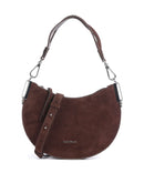 Coccinelle Sunup Suede Schultertasche brunette