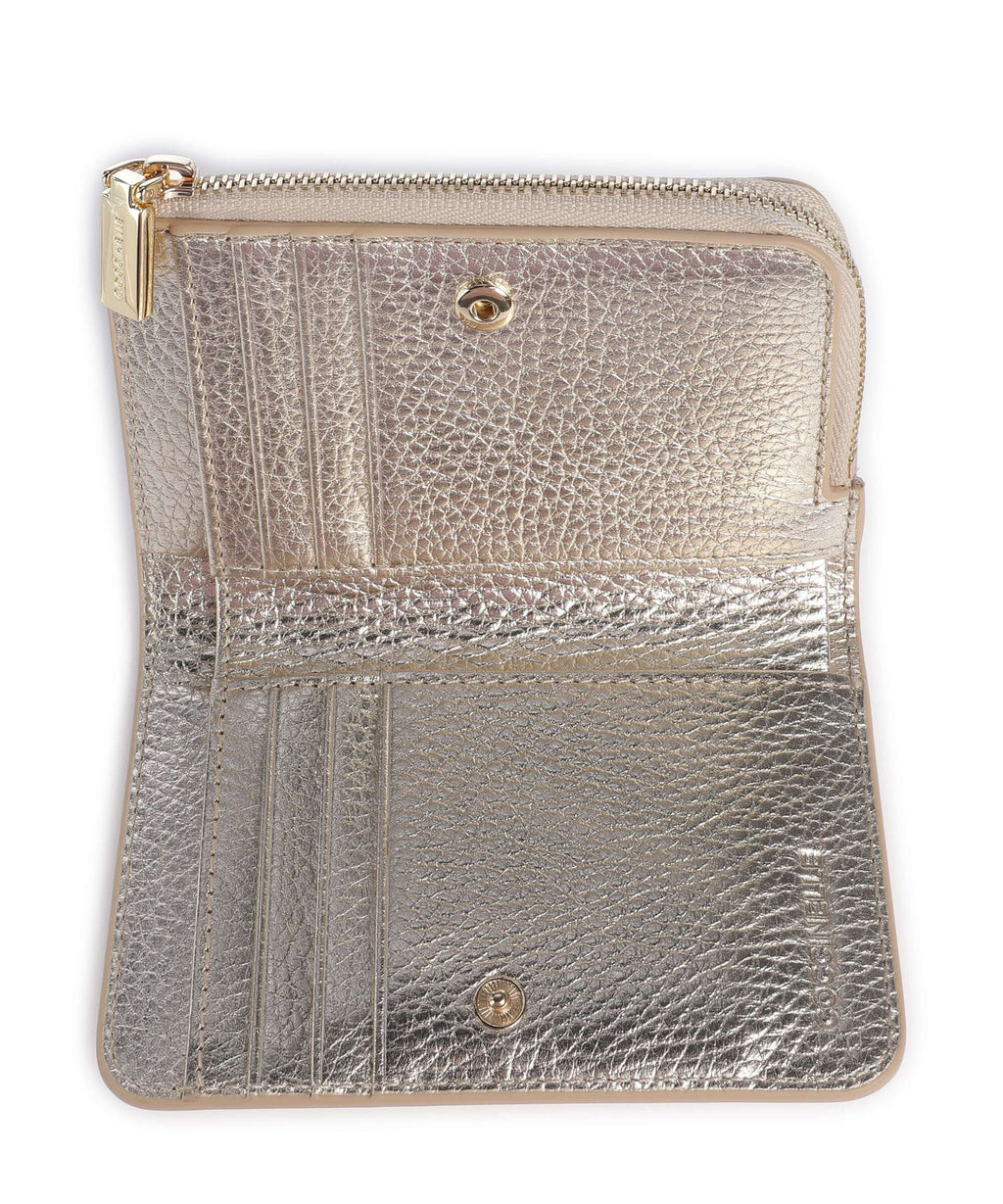 Coccinelle Metallic Soft RFID Wallet pale gold