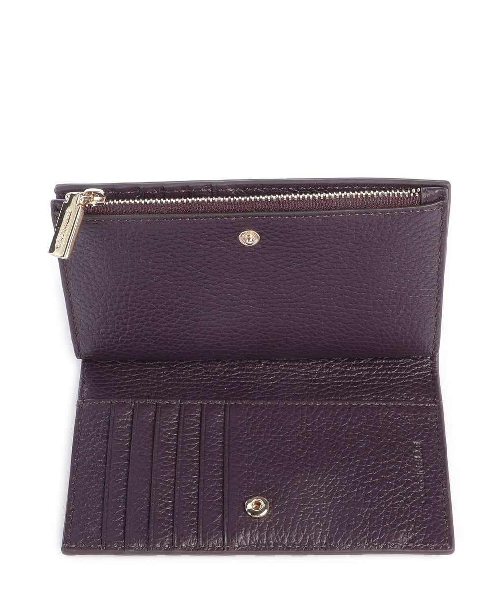 Coccinelle Metallic Soft RFID Wallet prune