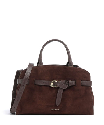 Coccinelle Sabine Suede Borsa a mano brunette