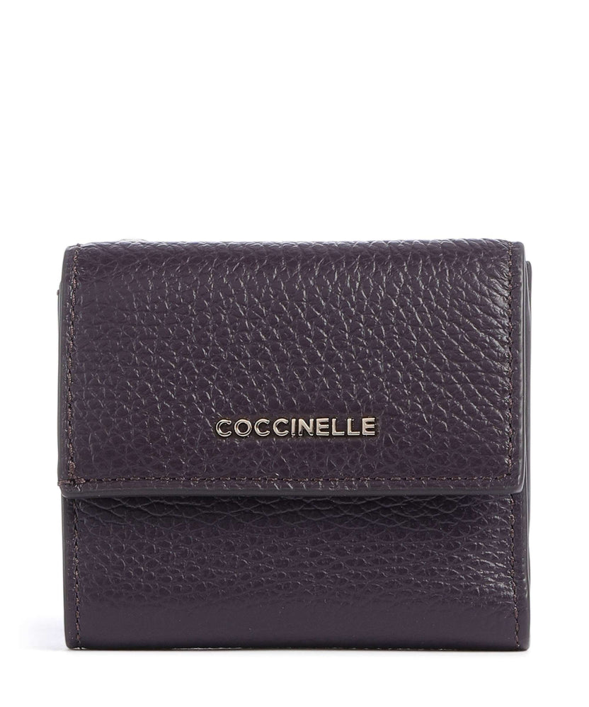Coccinelle Metallic Soft RFID Wallet prune