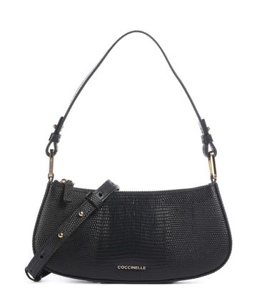Coccinelle Merveille Lizard Schultertasche noir