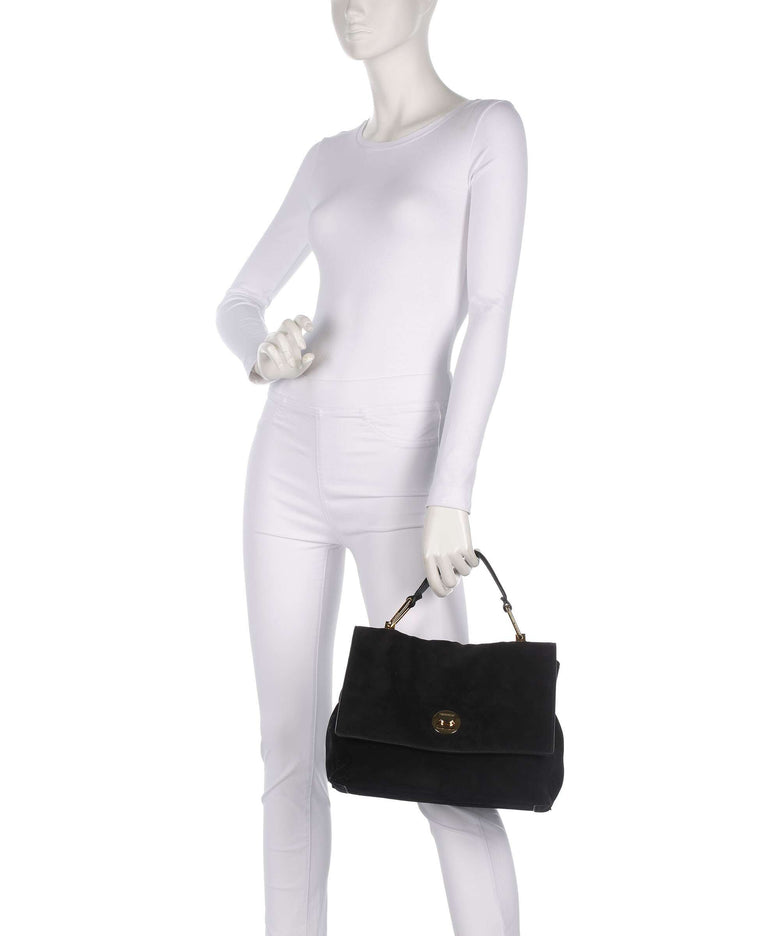 Coccinelle Liya Suede Handbag noir