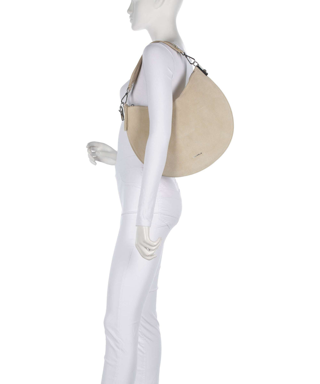 Coccinelle Sunup Suede Shoulder bag sandshell