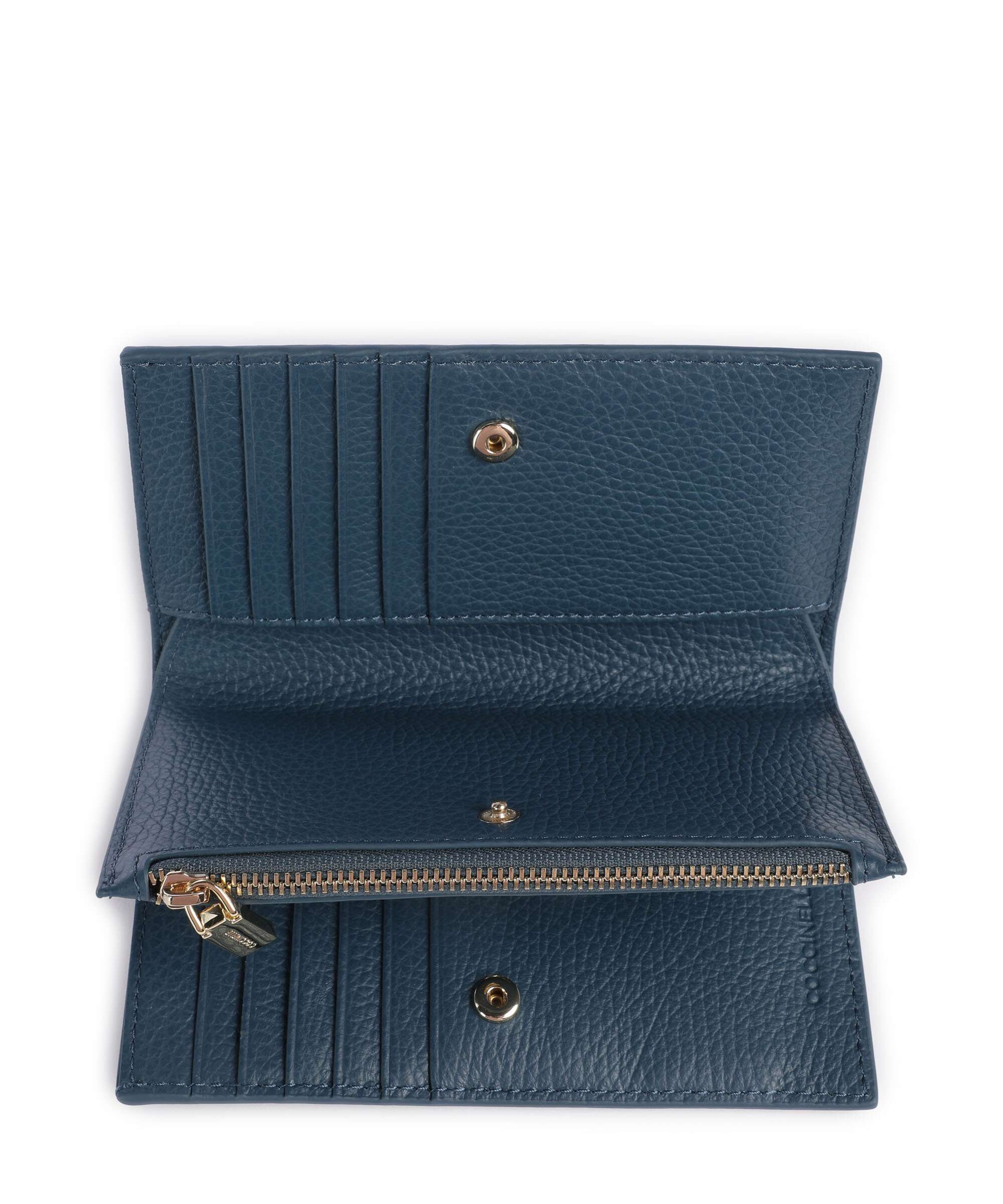 Coccinelle Metallic Soft RFID Wallet deep blue