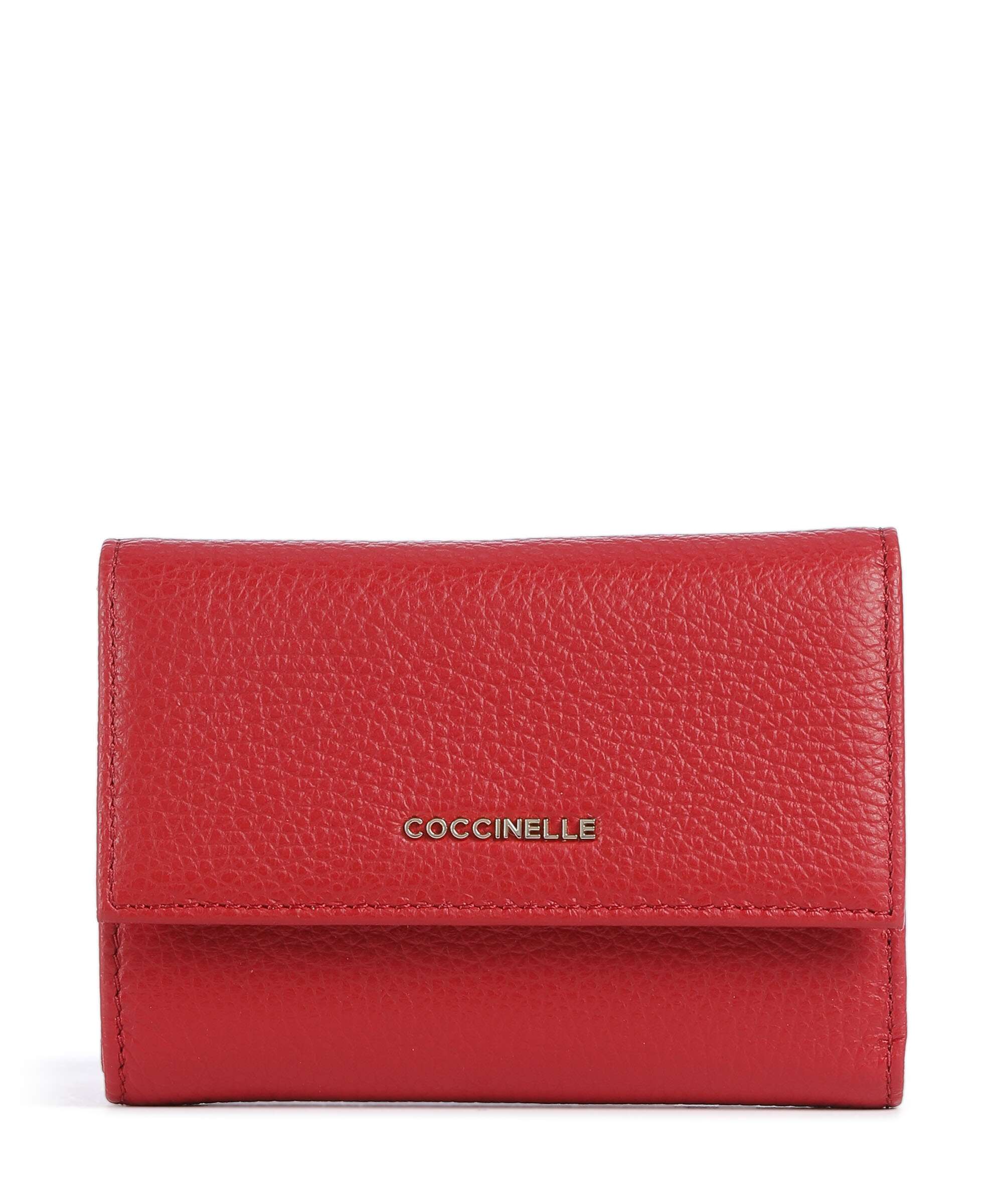 Coccinelle Metallic Soft RFID Wallet scarlet