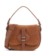 Coccinelle Mavery Suede Handtasche cognac