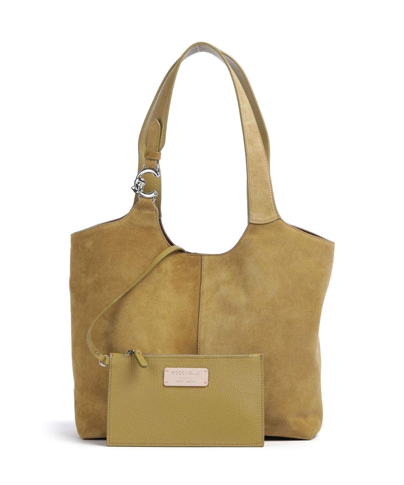 Coccinelle C-Easy Suede Hobo bag seagrass