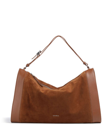 Coccinelle Elinor Suede Borsa hobo cognac