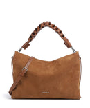 Coccinelle Boheme Suede Beuteltasche cognac