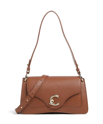 Coccinelle C-Me Schultertasche cognac