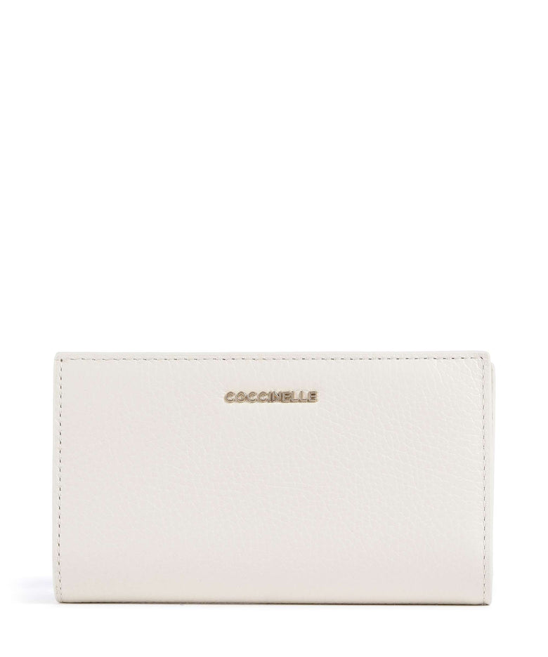 Coccinelle Metallic Soft Wallet pearl