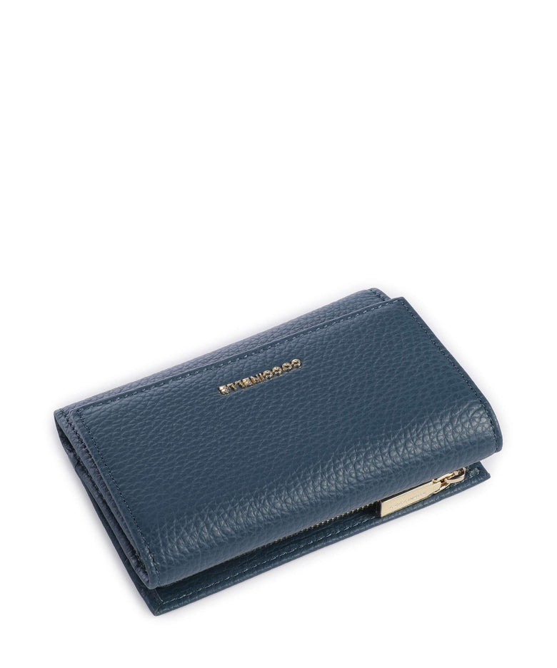 Coccinelle Metallic Soft RFID Wallet deep blue
