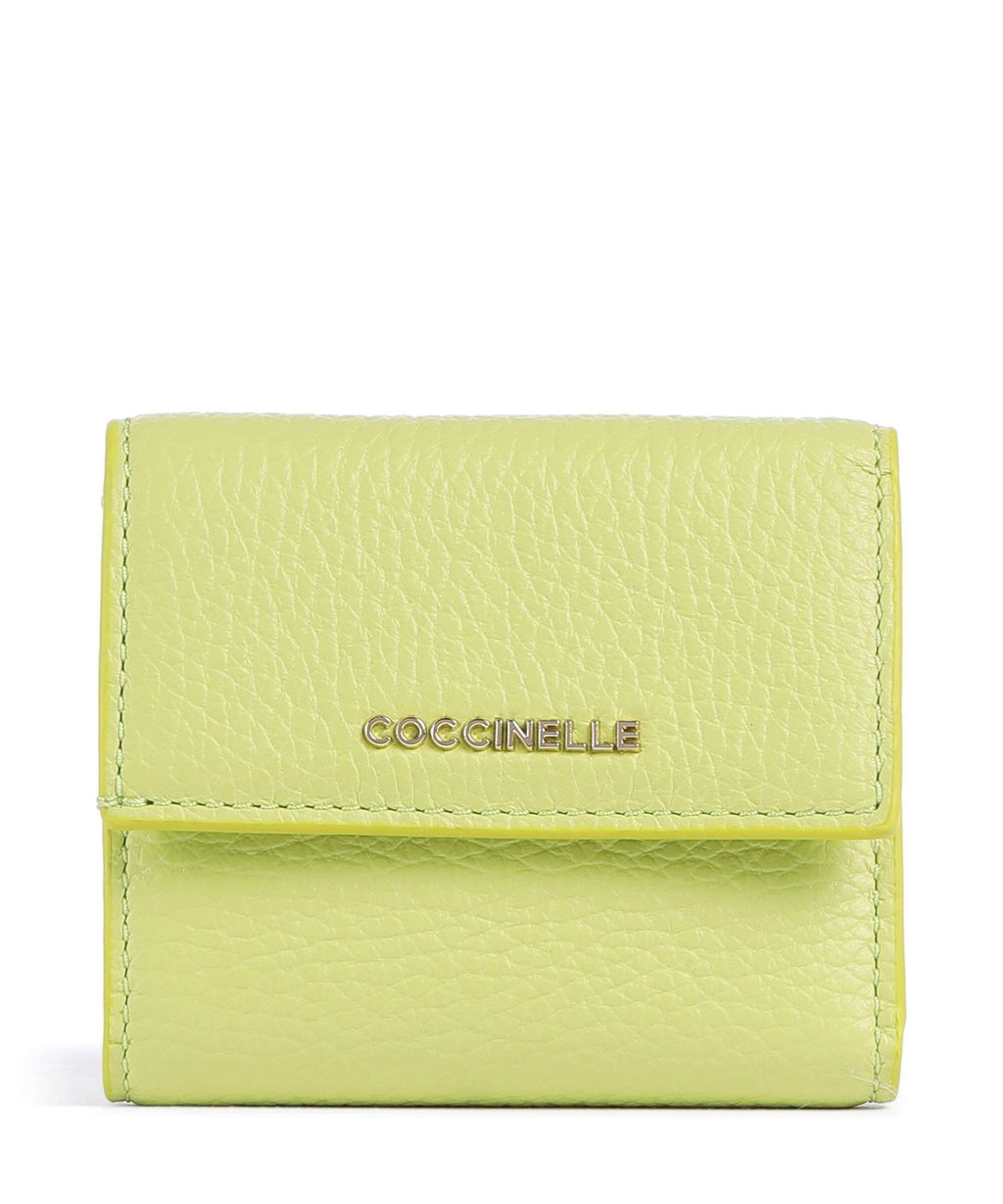 Coccinelle Metallic Soft RFID Wallet green glow