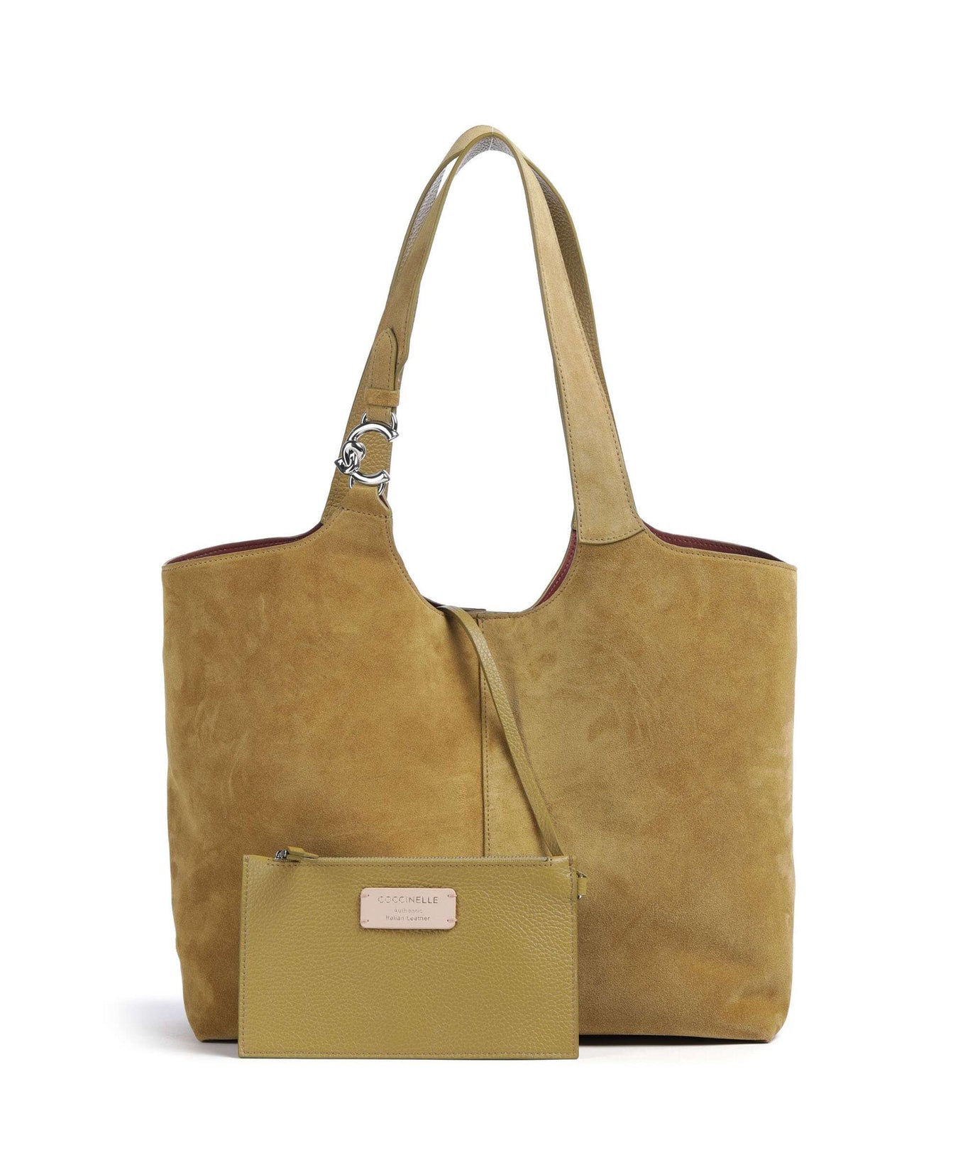 Coccinelle C-Easy Suede Hobo bag seagrass