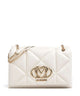 Love Moschino Embossed Q Schultertasche ivory