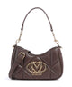 Love Moschino Embossed Q Schultertasche chocolate