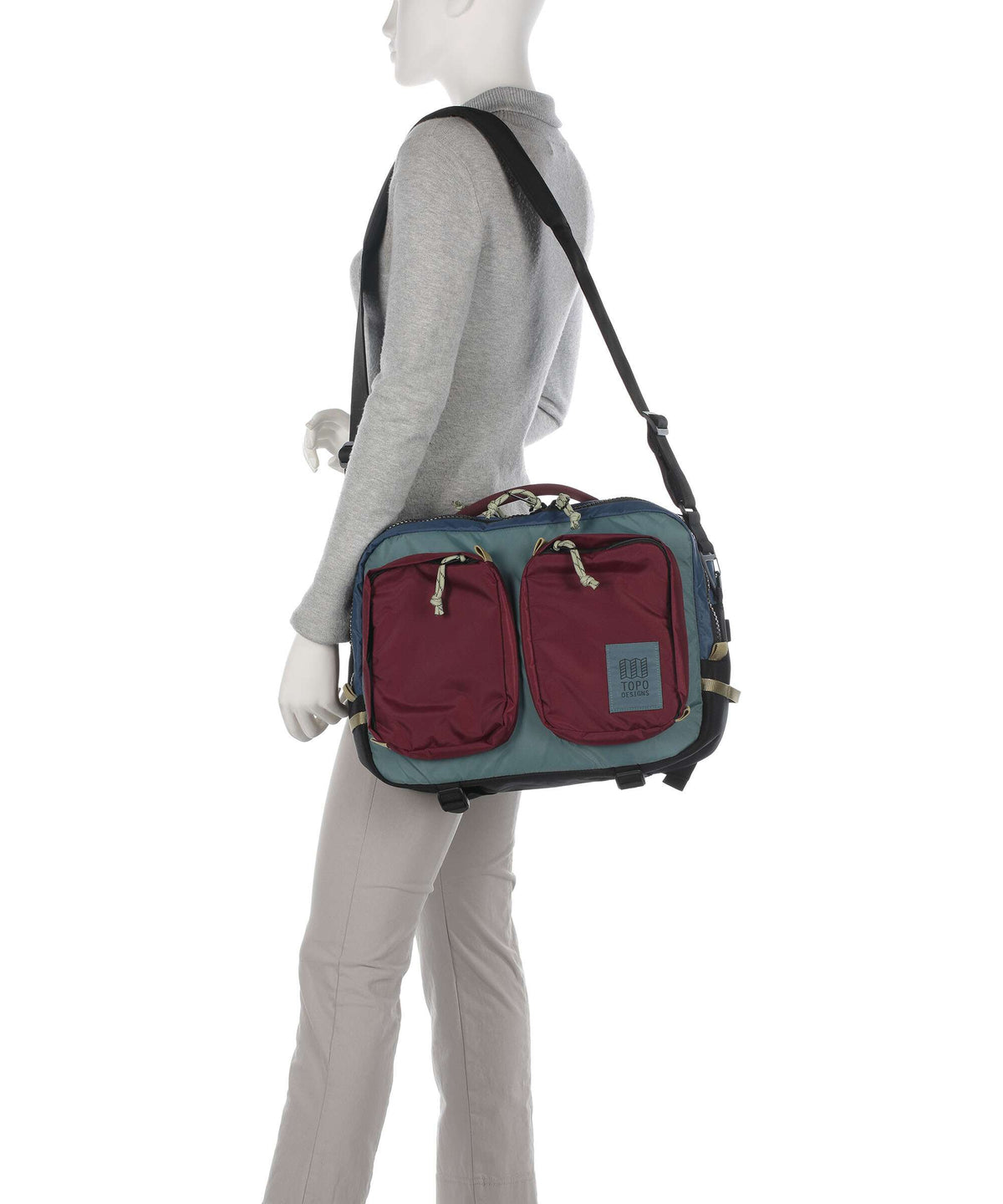 Topo Designs Global Briefcase dark denim/burgundy