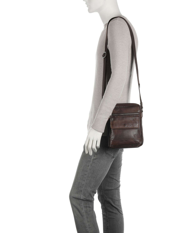 Spikes & Sparrow Apache Crossbody bag dunkelbraun