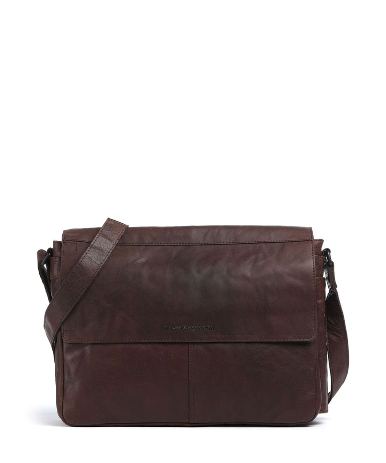 Spikes & Sparrow Bronco Ronn Messenger bag dark brown