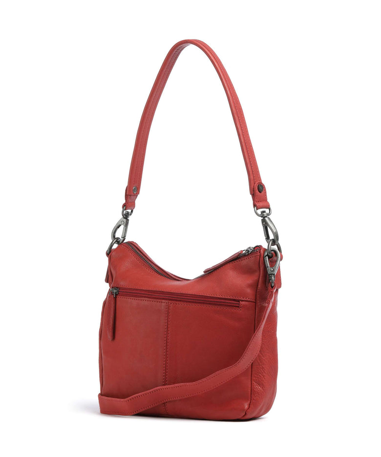 The Chesterfield Brand Washed Waxed Cow Caroline Shoulder bag red