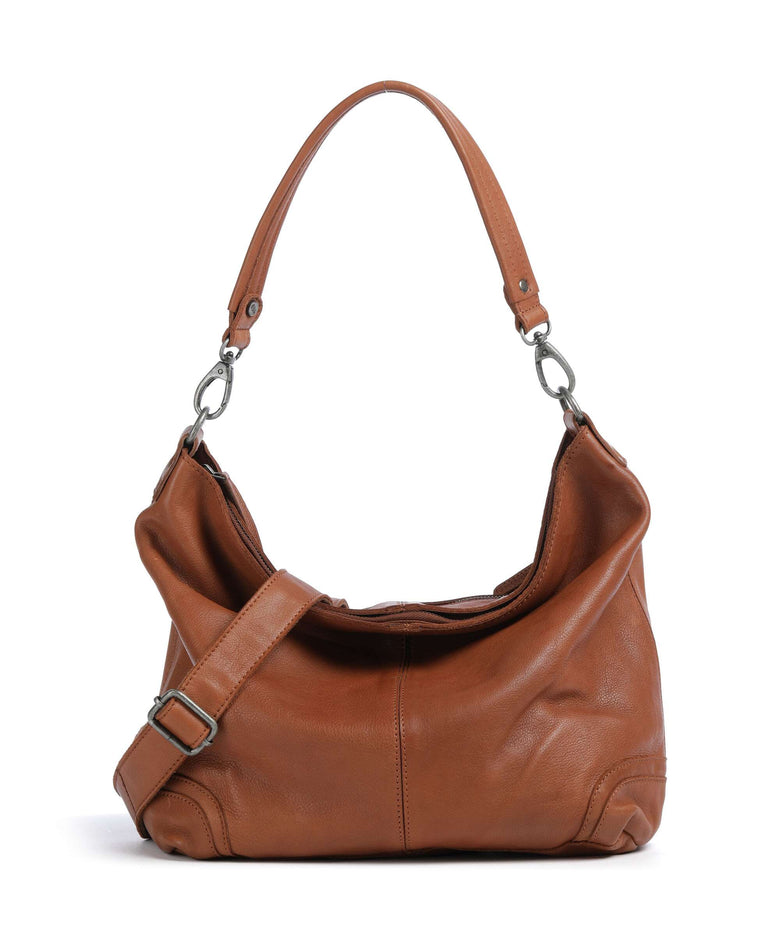 The Chesterfield Brand Washed Waxed Cow Bolivia Hobo bag cognac