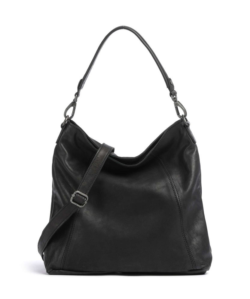 The Chesterfield Brand Washed Waxed Cow Sintra Hobo bag black