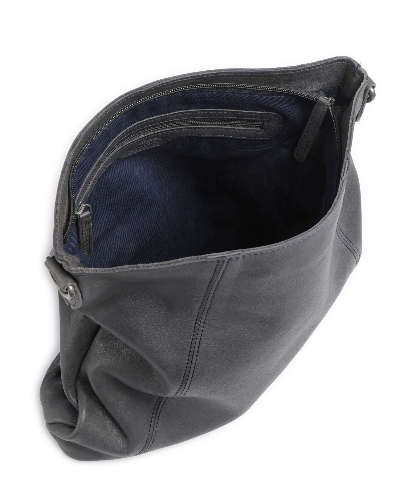 The Chesterfield Brand Washed Waxed Cow Sintra Hobo bag navy