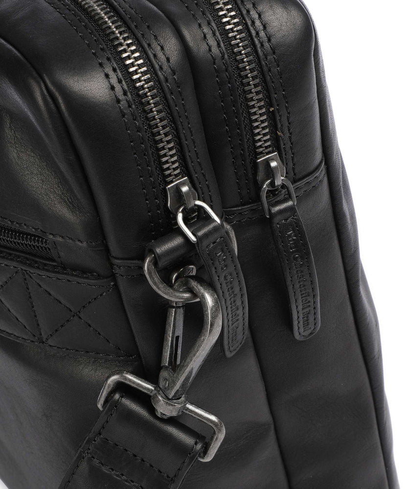 The Chesterfield Brand Cow Wax Pull Up Fabian Briefcase black