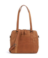 The Chesterfield Brand Cow Wax Pull Up Porlezza Schultertasche cognac