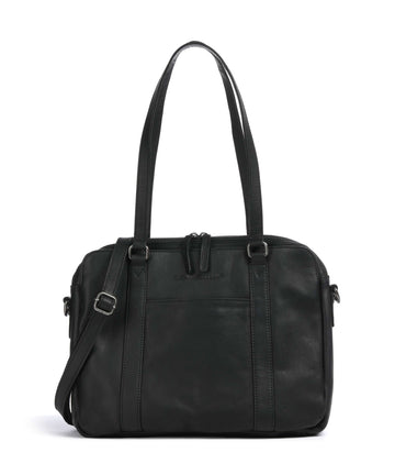 The Chesterfield Brand Cow Wax Pull Up Pretoria Borsa a spalla black